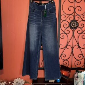 Halara Flex High Waisted Wide Leg Jeans Medium Wash Blue size medium